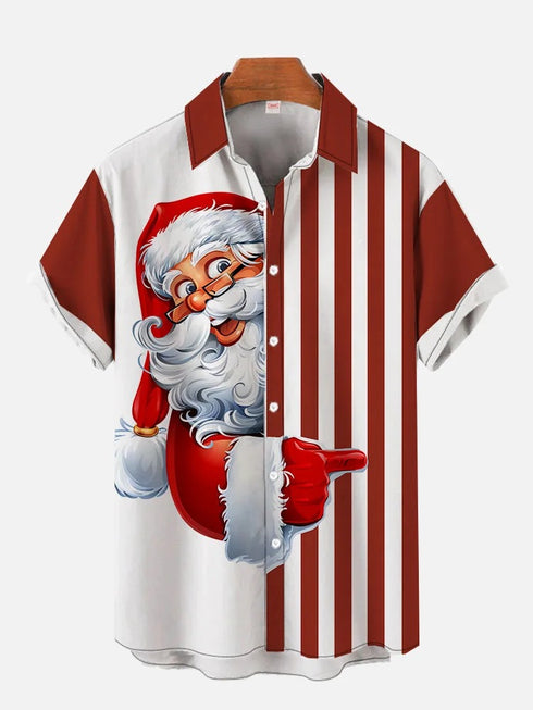Men's Christmas Funny Graphic Short Sleeve Hawaiian Shirt